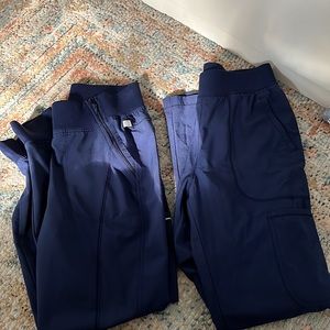 Cherokee Navy Blue Scrub Bottoms (two pairs)